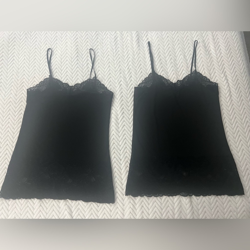 White House Black Market Black Lace Cami